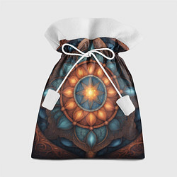 Мешок для подарков Симметричный орнамент - мандала узор со светящейся, цвет: 3D-принт