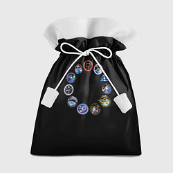 Мешок для подарков NASA круг логотипов, цвет: 3D-принт