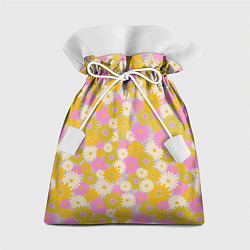 Мешок для подарков Разноцветный цветочный паттерн, цвет: 3D-принт