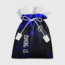 Мешок для подарков Among us краски синий, цвет: 3D-принт