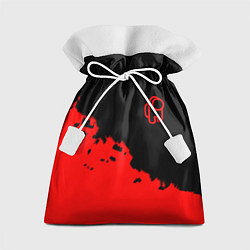 Мешок для подарков Among us красные краски, цвет: 3D-принт