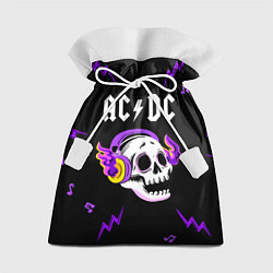 Мешок для подарков AC DC неоновый череп, цвет: 3D-принт