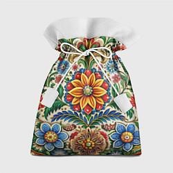 Мешок для подарков Русские классические узоры и орнамент, цвет: 3D-принт