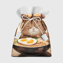 Подарочный мешок Котенок обожает рамен