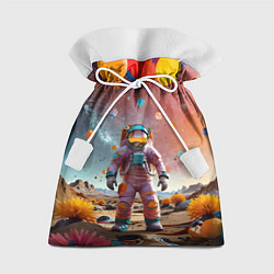 Мешок для подарков Праздничный космонавт, цвет: 3D-принт