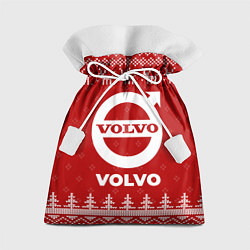 Мешок для подарков Новогодний Volvo с оленями, цвет: 3D-принт