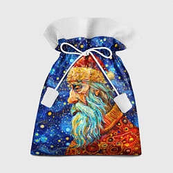 Подарочный мешок Santa Claus: pop-art-brut-nouveau pointillism