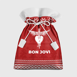 Мешок для подарков Новогодний Bon Jovi, цвет: 3D-принт