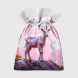 Мешок для подарков Козлик в розовом свете, цвет: 3D-принт