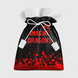 Мешок для подарков Imagine Dragons - red gradient посередине, цвет: 3D-принт