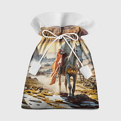 Мешок для подарков В пустыне на коне, цвет: 3D-принт