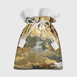 Мешок для подарков Золотистый камуфляж, цвет: 3D-принт
