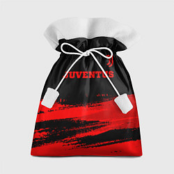 Мешок для подарков Juventus - red gradient посередине, цвет: 3D-принт