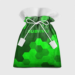 Мешок для подарков Subaru - green gradient посередине, цвет: 3D-принт
