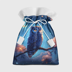 Мешок для подарков Сова на фоне ночного неба, цвет: 3D-принт