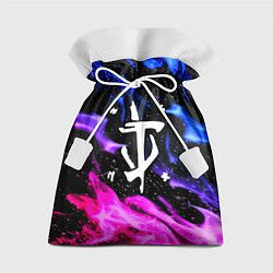 Мешок для подарков Doom flame neon, цвет: 3D-принт