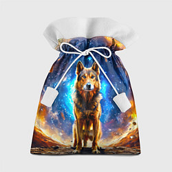 Мешок для подарков Волкодав в космосе, цвет: 3D-принт