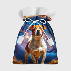 Мешок для подарков Джек Рассел терьер в космосе, цвет: 3D-принт