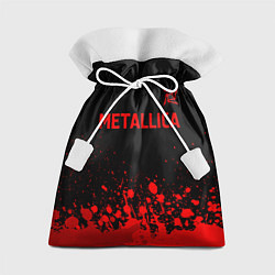 Мешок для подарков Metallica - red gradient посередине, цвет: 3D-принт
