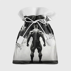 Мешок для подарков Бодибилдер и черный дым, цвет: 3D-принт