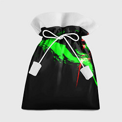 Мешок для подарков Color black green red, цвет: 3D-принт