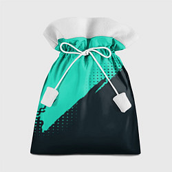 Мешок для подарков Color black light blue, цвет: 3D-принт