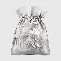 Мешок для подарков Черепа лошадей - эскиз, цвет: 3D-принт