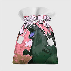 Мешок для подарков Годзилла рычит, цвет: 3D-принт