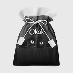 Подарочный мешок Кот в капюшоне, окак, мем