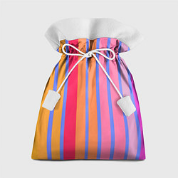 Подарочный мешок Теплые цветные полосы