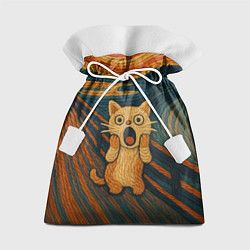 Подарочный мешок Котик Крик - вязаный нейроарт