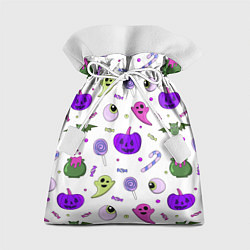 Подарочный мешок Halloween purple pumpkin pattern