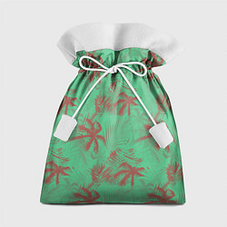 Подарочный мешок Palm brown turquoise