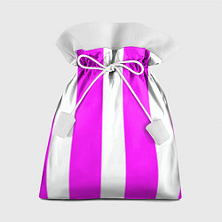 Мешок для подарков Color white pink line, цвет: 3D-принт