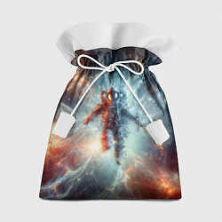 Мешок для подарков Космонавт в космической туманности, цвет: 3D-принт