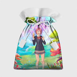 Мешок для подарков Дандадан Сиратори Айра держит мороженое, цвет: 3D-принт