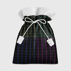 Мешок для подарков Color black multicolored stripes, цвет: 3D-принт