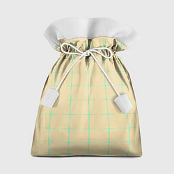 Мешок для подарков Color beige green crosses, цвет: 3D-принт
