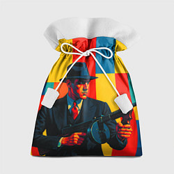 Мешок для подарков Гангстер поп-арт, цвет: 3D-принт