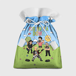 Мешок для подарков System of a Down, мультяшный, цвет: 3D-принт