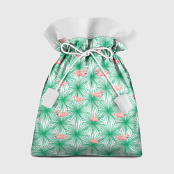 Мешок для подарков Фламинго и тропики, цвет: 3D-принт