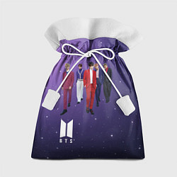Подарочный мешок BTS фиолетовый фон