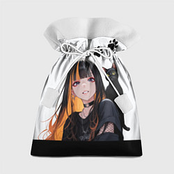 Подарочный мешок Девушка и кот