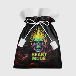 Мешок для подарков Beast mode череп, цвет: 3D-принт