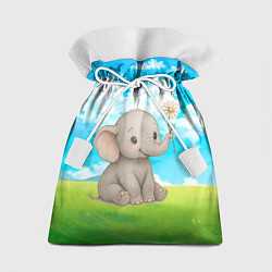 Подарочный мешок Слоненок с цветочком