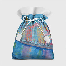 Подарочный мешок Новогодний рисованный Санкт-Петербург