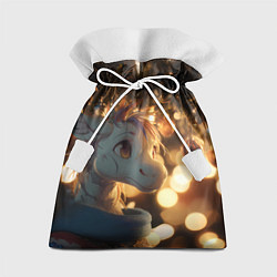 Мешок для подарков Лошадка под новогодней елкой, цвет: 3D-принт