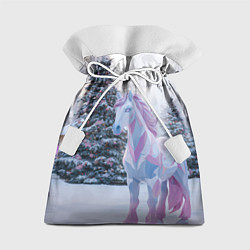 Подарочный мешок Геометрическая новогодняя лошадка