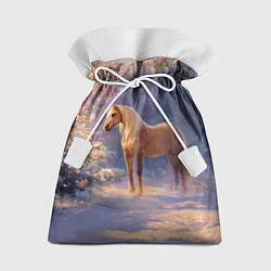 Подарочный мешок Лошадка в новогоднем лесу