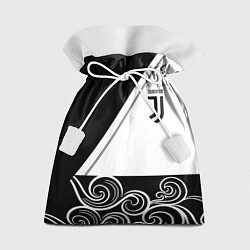 Мешок для подарков Ювентус геометрия полосы текстура, цвет: 3D-принт